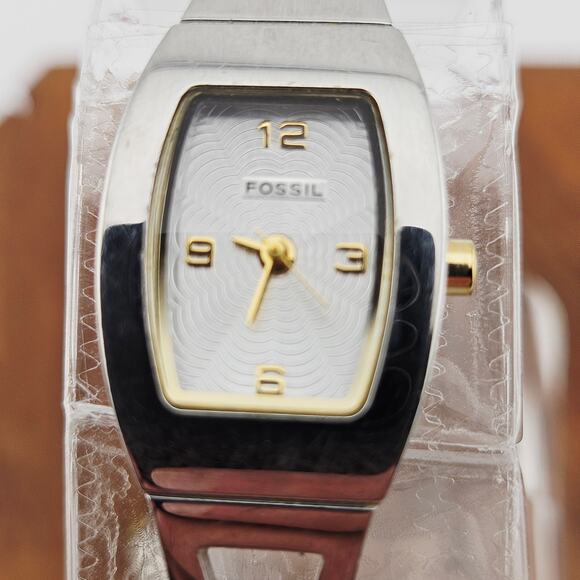 Fossil Women's Silver Tone Bracelet Watch Chunky Link Minimalist ES-9382 - Picture 2 of 7